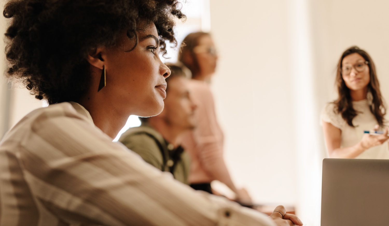 Women founders in a mentorship workshop